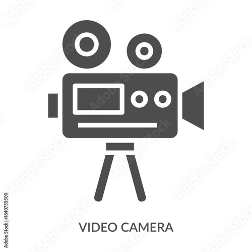 Video Camera Icon Line Style. Design Vector Illustration