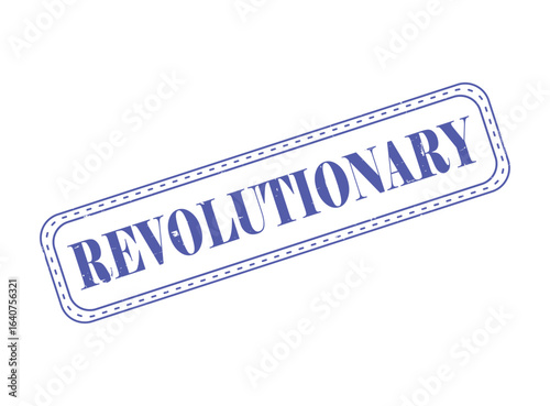 Revolutionary Rubber Stamp Seal with an Outline
