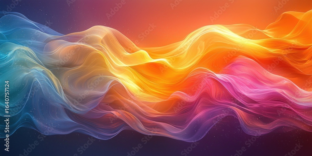 Fototapeta premium Abstract Neon Color Gradient Blurred Background with Dynamic Effect. Abstract Modern Dynamic Colors Gradient Background. Grainy Texture Background Style with Copy space.