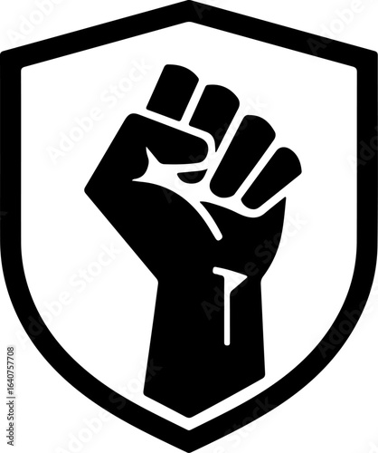 Power Fist Emblem icon vector bundle