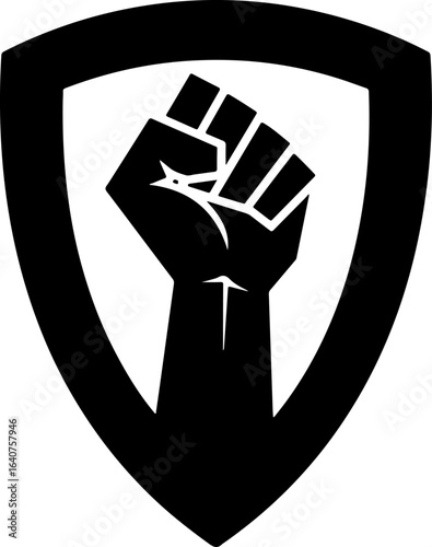 Power Fist Emblem icon vector bundle