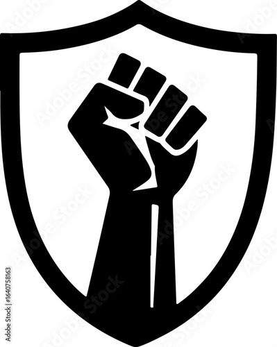 Power Fist Emblem icon vector bundle