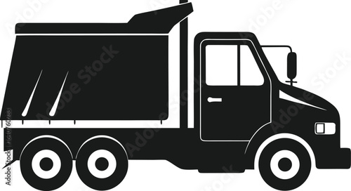 Silhouette of a snow plow truck in motion