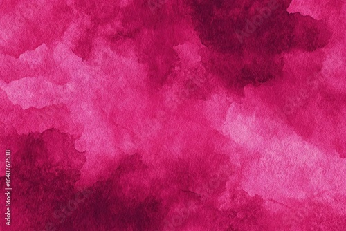 Abstract watercolor wash in deep magenta