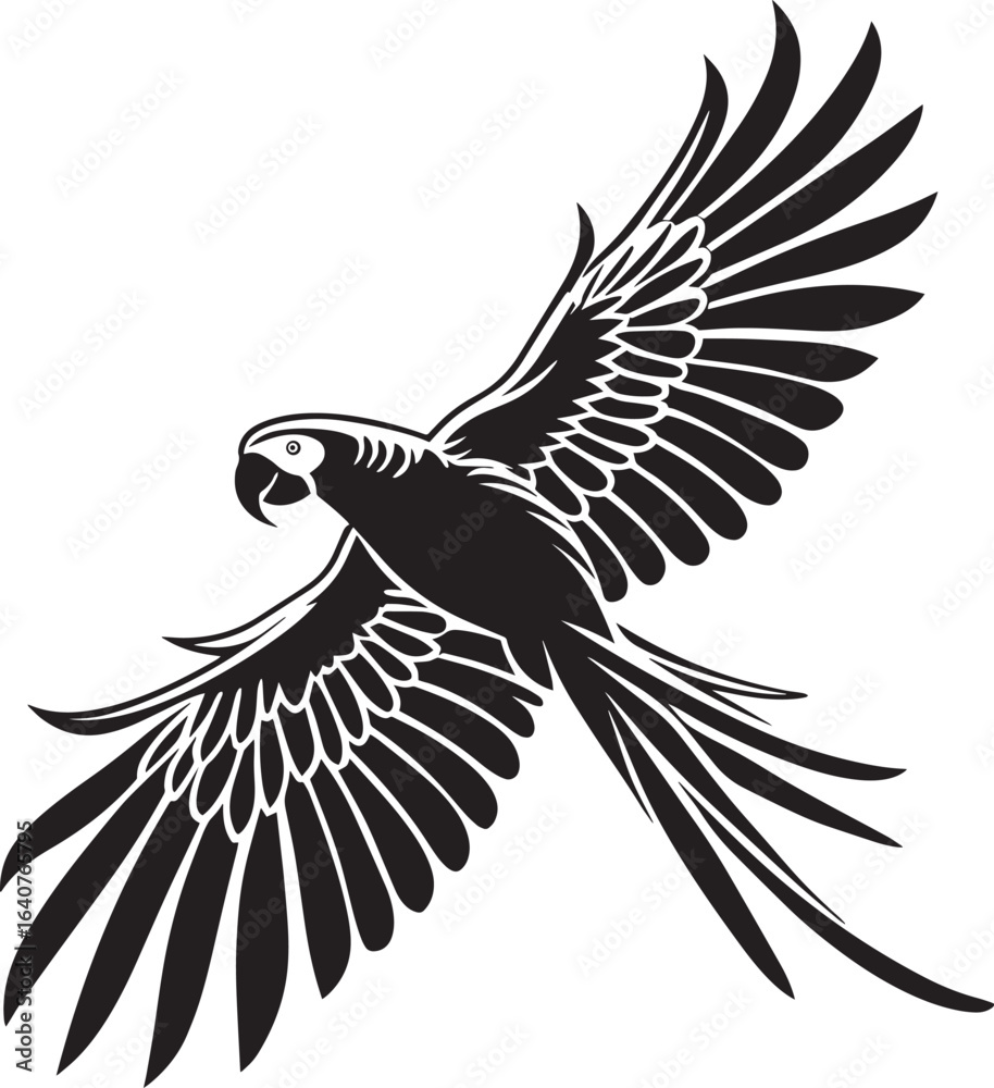 Naklejka premium parrot fly icon