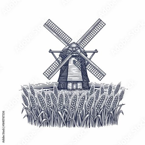 windmill in the wind