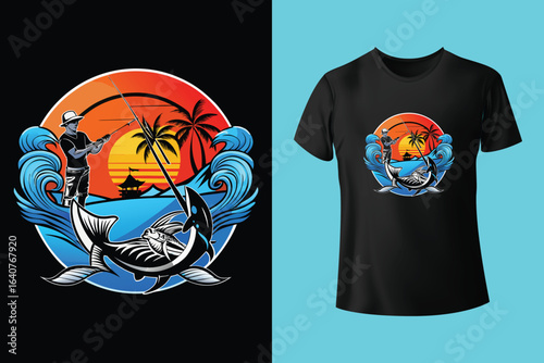 Unique t-shirt design for sailing aboard a boat at sea and oceans - vintage retro design - old sailing boat T-Shirt Design 2025 #01 (Pixel perfect vector t-shirt template