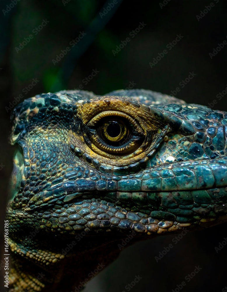 Fototapeta premium Close-up of a lizard's head (3)