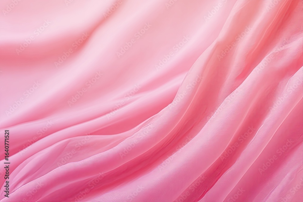 Fototapeta premium Soft, flowing pink fabric drapes in subtle gradient
