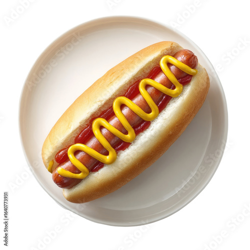 Hot dog on a plate