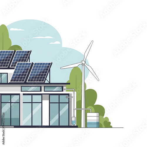 solar panels on a roof