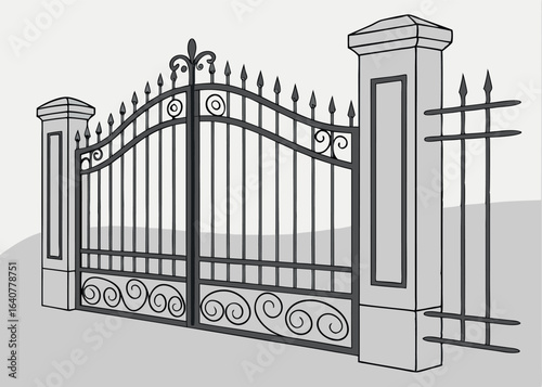 wrought iron gate design 