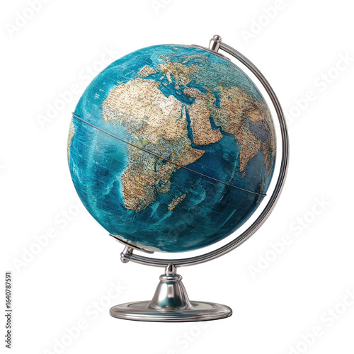 Detailed globe on a metallic stand