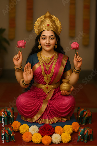 Hindu Goddess Laxmi Ji HD Image