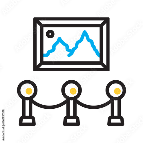 Vector multi color icon for Exhibit