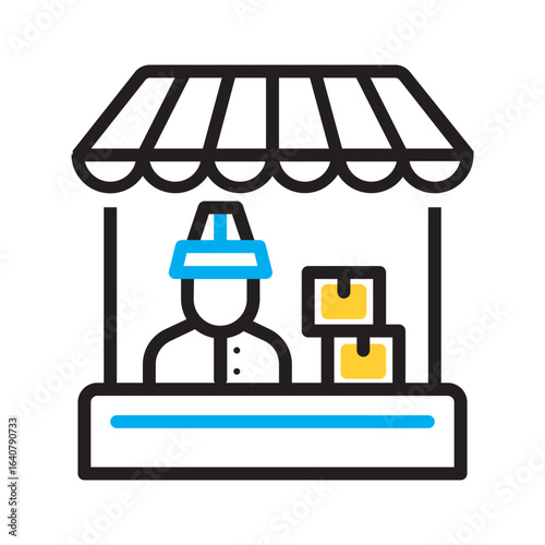 Vector multi color icon for Merchant
