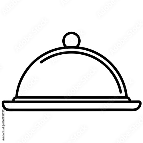 Serving Tray Icon  Minimal Food and Dining Symbol Collection