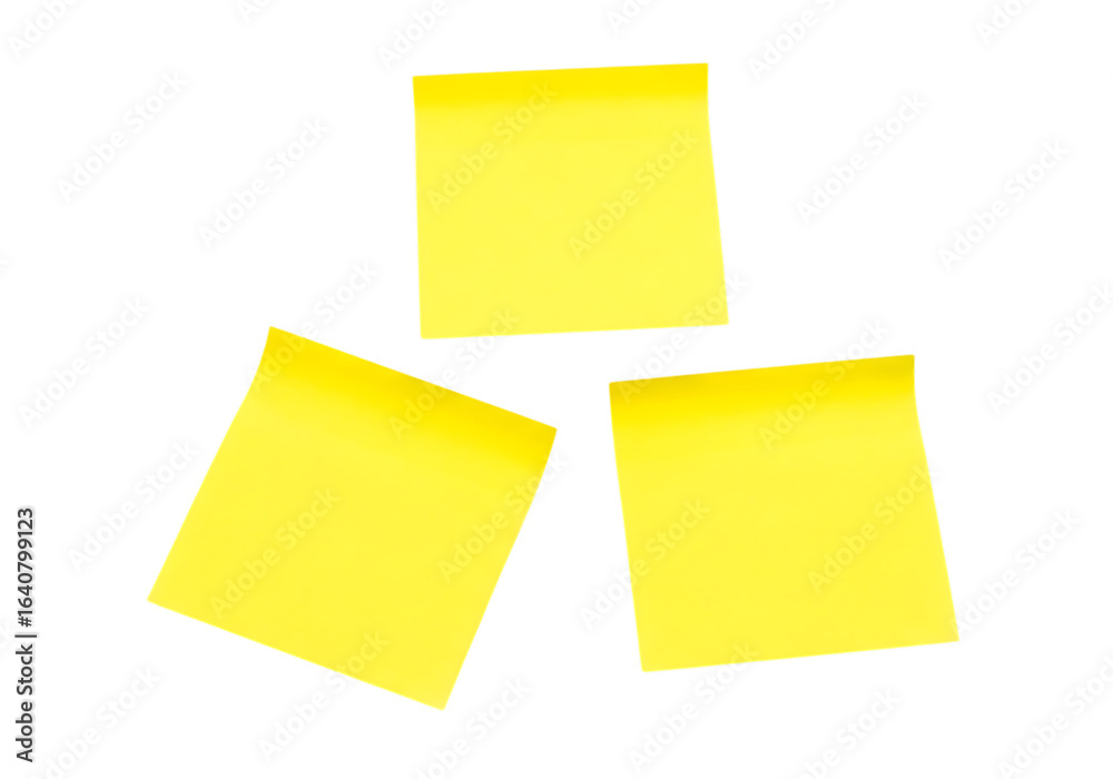Yellow sticky notes cut out Yellow sticky notes cut out