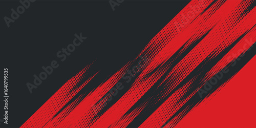 Background, contrast red and black color abstract template for business design. Technology style. You can use it for advertising, sports posters, templates, business presentations. Vector illustration