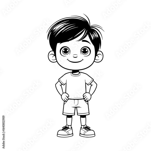 A childhood filled with endless curiosity and mischief: A little boy's lively smile and curious eyes reveal his mischievousness and the pure joy of childhood.