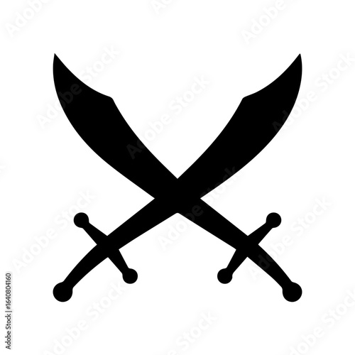 Battle crossed fight glyph icon