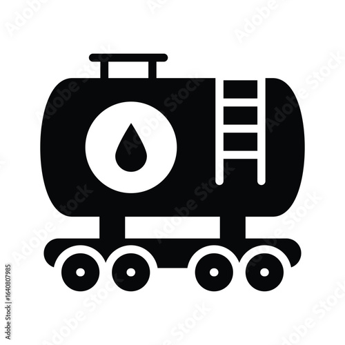 A well designed handy glyph icon of patrol tank