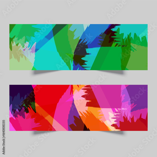 Colorful Grunge Banner Template Design