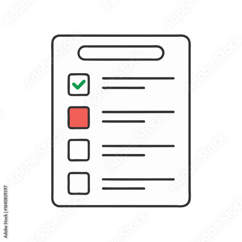 Checklist with a completed task and one pending item