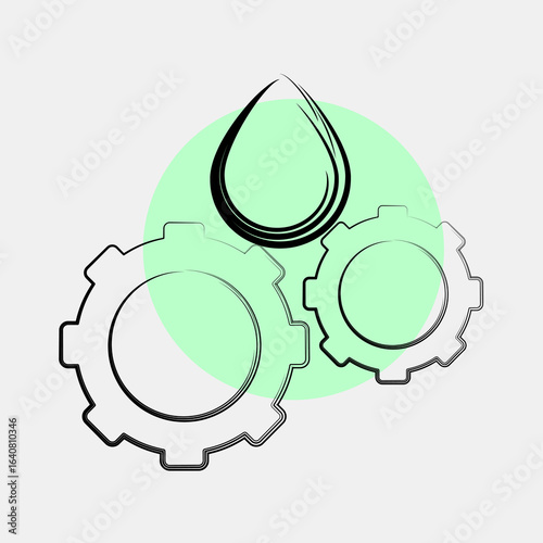 Icon lubricant. Oil Industry elements. Icon in color spot style.