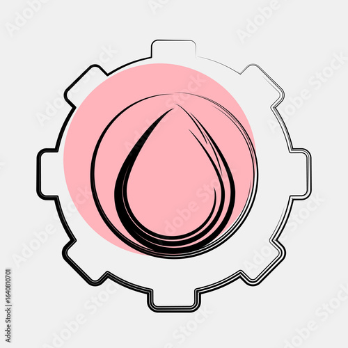 Icon oil development. Oil Industry elements. Icon in color spot style.