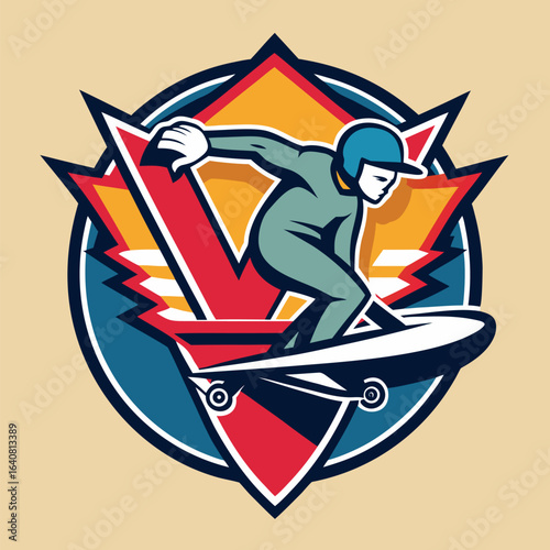 Dynamic skateboarder performing tricks in a vibrant urban setting during the daytime