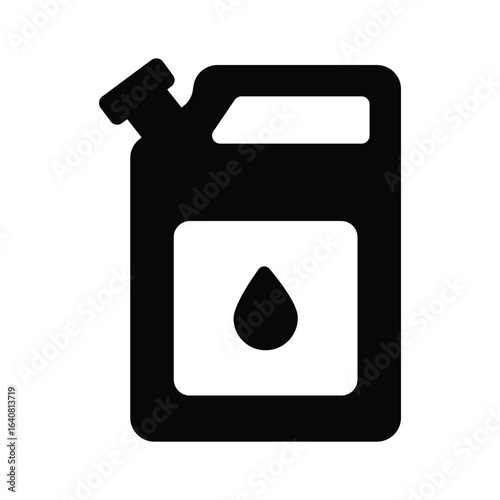 Oil can icon creatively designed in glyph style
