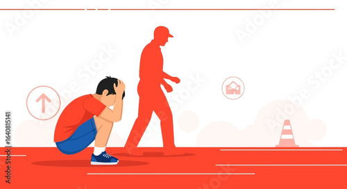 Walking Away From Difficulties And Leaving Behind The Despair Or Dissapointment