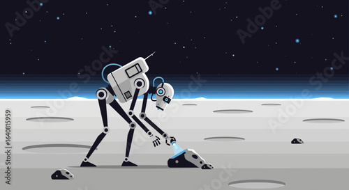 Robotic Exploration On Lunar Surface Uncovering Extraterrestrial Geological Samples