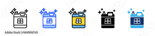 Floor Cleaner Icon Collection With Multiple Styles
