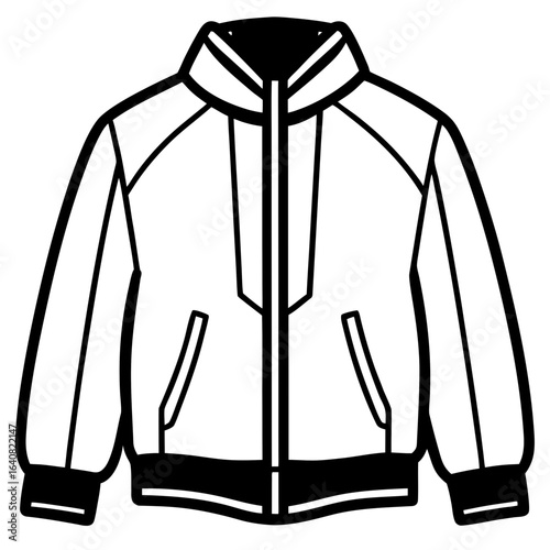 Gothic Trench Coat Flat Illustration