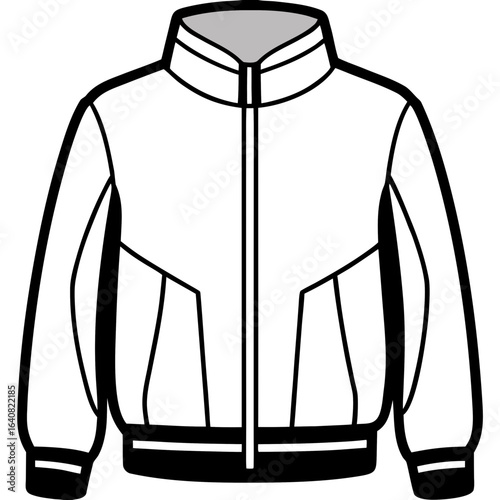 Gothic Trench Coat Flat Illustration