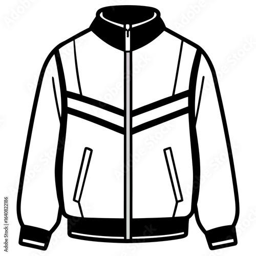 Gothic Trench Coat Flat Illustration