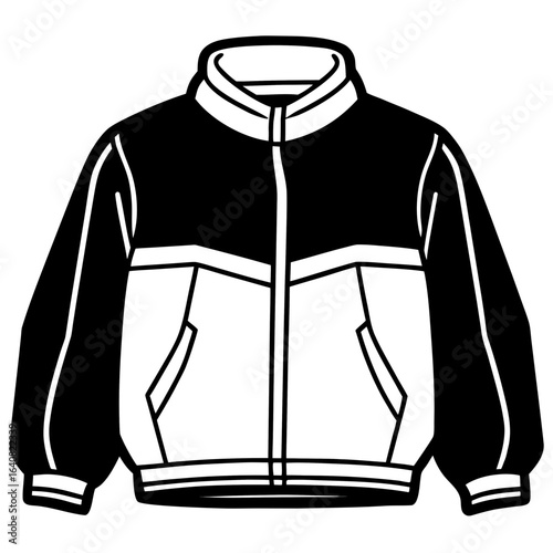 Gothic Trench Coat Flat Illustration