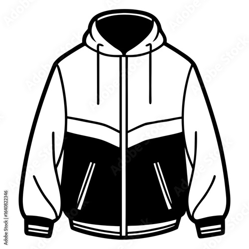 Gothic Trench Coat Flat Illustration