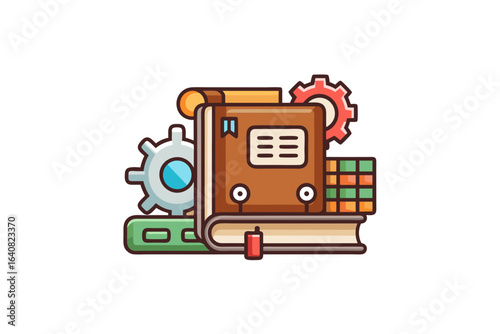 hand crank powered digital dictionary for student use