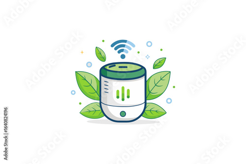 smart compostable air purifier with biodegradable eco filter