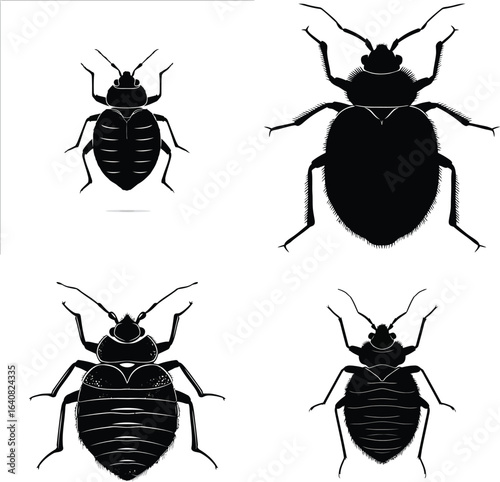 Bedbug Silhouette, Pest Control EPS EPS