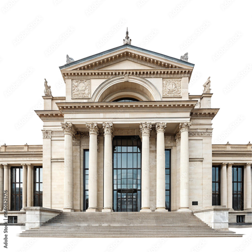 Fototapeta premium Museum isolated on transparent background 