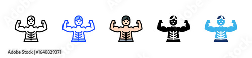 Strength Icon Collection With Multiple Styles