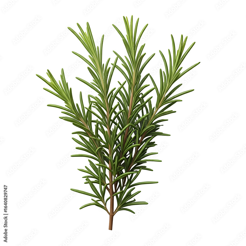 Fototapeta premium Fresh Rosemary Sprig on Transparent Background