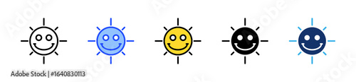 Positivity Icon Collection With Multiple Styles