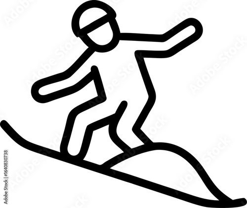 Dynamic snowboarder on a majestic mountain peak