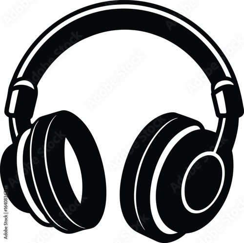 headphones on white background