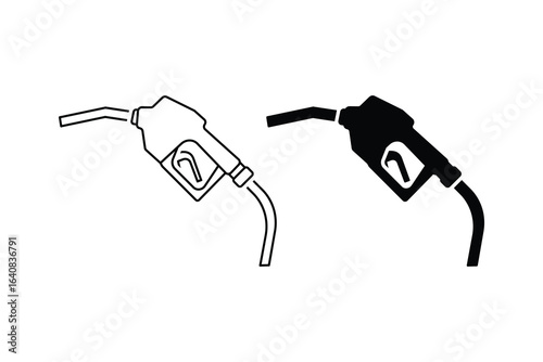 Fuel vector icon. Black illustration isolated on white background for graphic and web design.